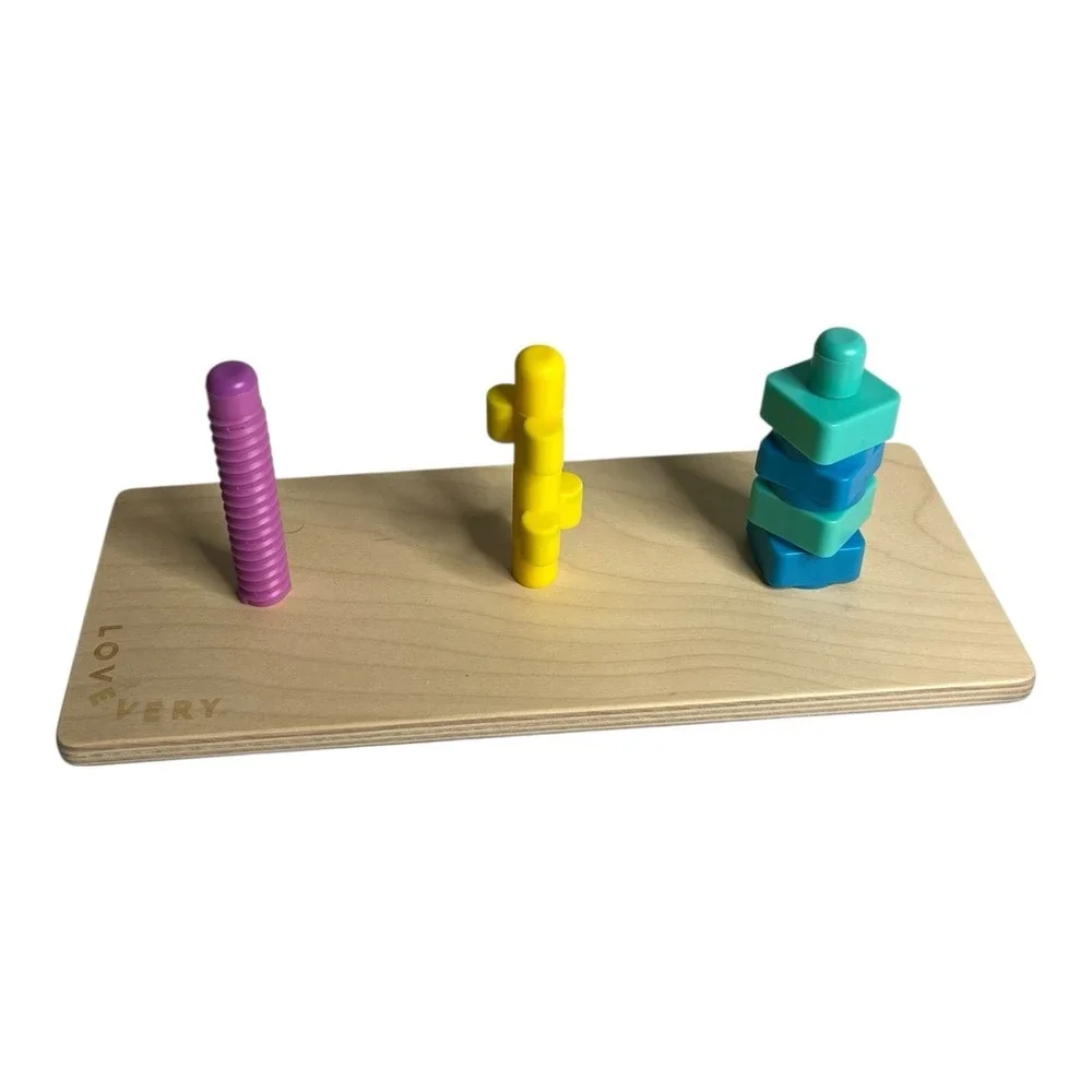 Lovevery Wood Sorting Stacking Shapes Colors Toy INVESTIGATOR Play Montessori